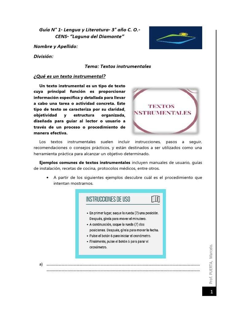 Ejemplos de Textos Instrumentales | PDF