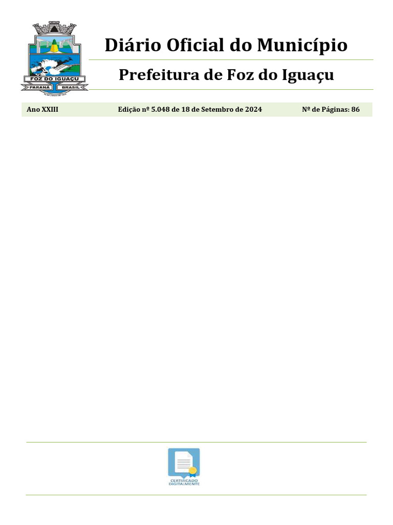Atos do Executivo - Diário Oficial 5.048 | PDF