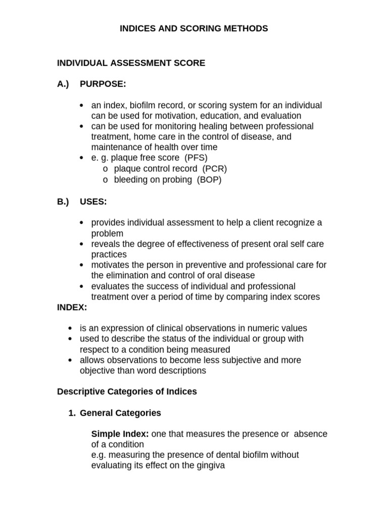 Understanding BOP and Dental Indices | PDF | Periodontology | Health ...