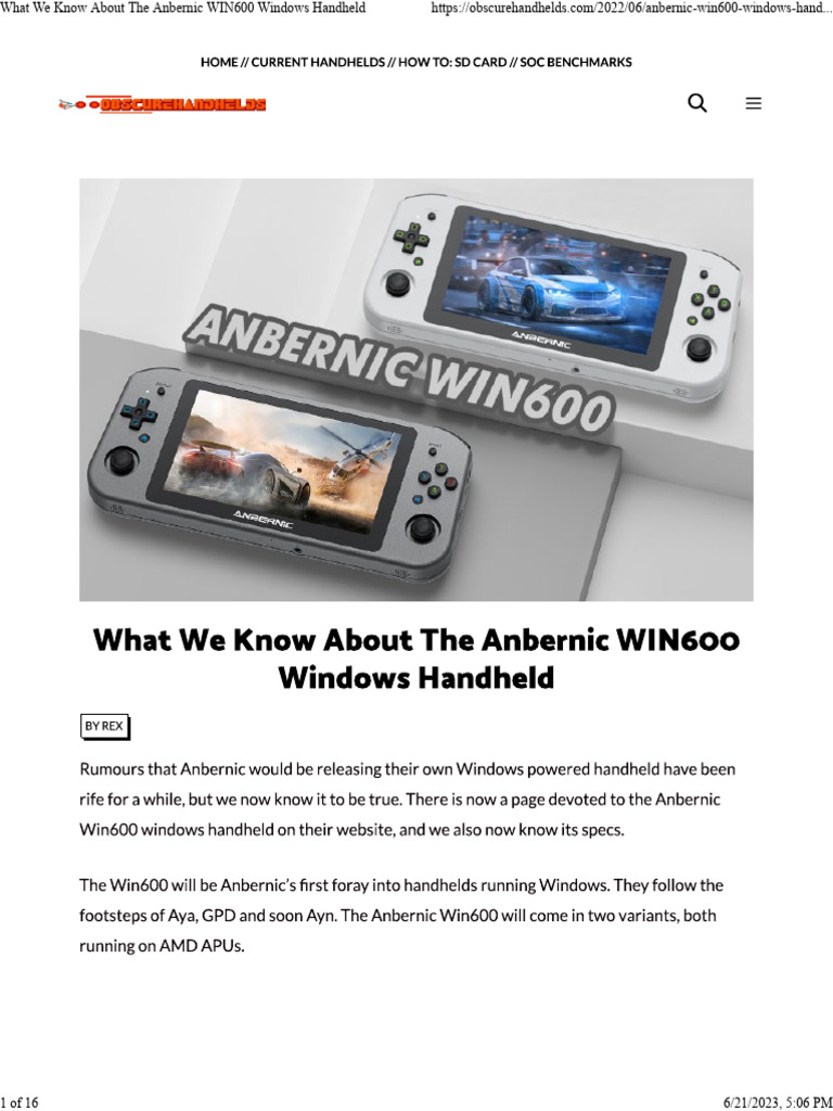 Anbernic Win 600 | PDF | Games & Activities | Technology & Engineering