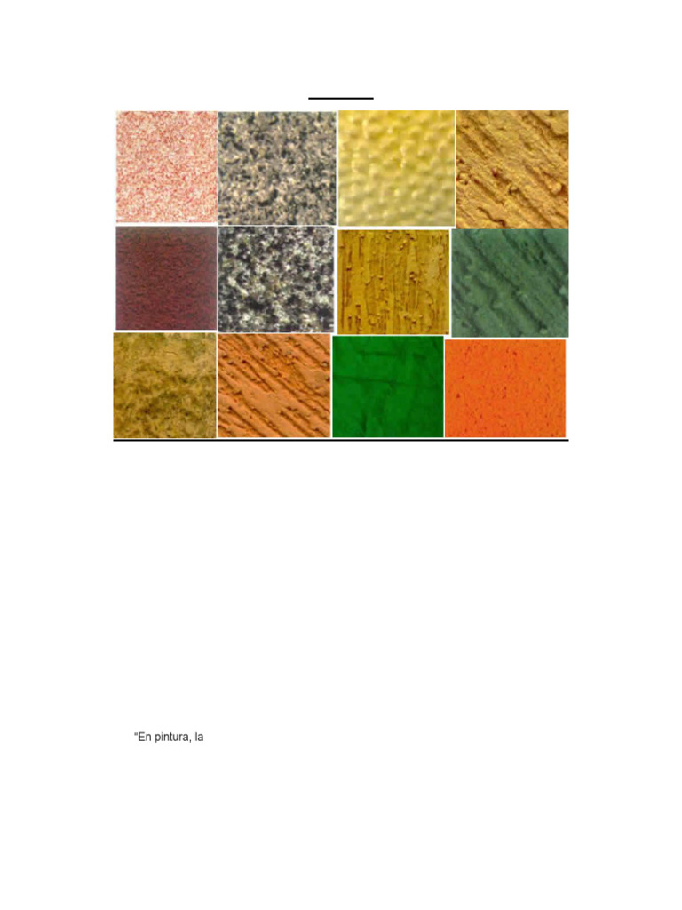 Texturas en Arte y Audiovisuales | PDF | Pinturas | Color
