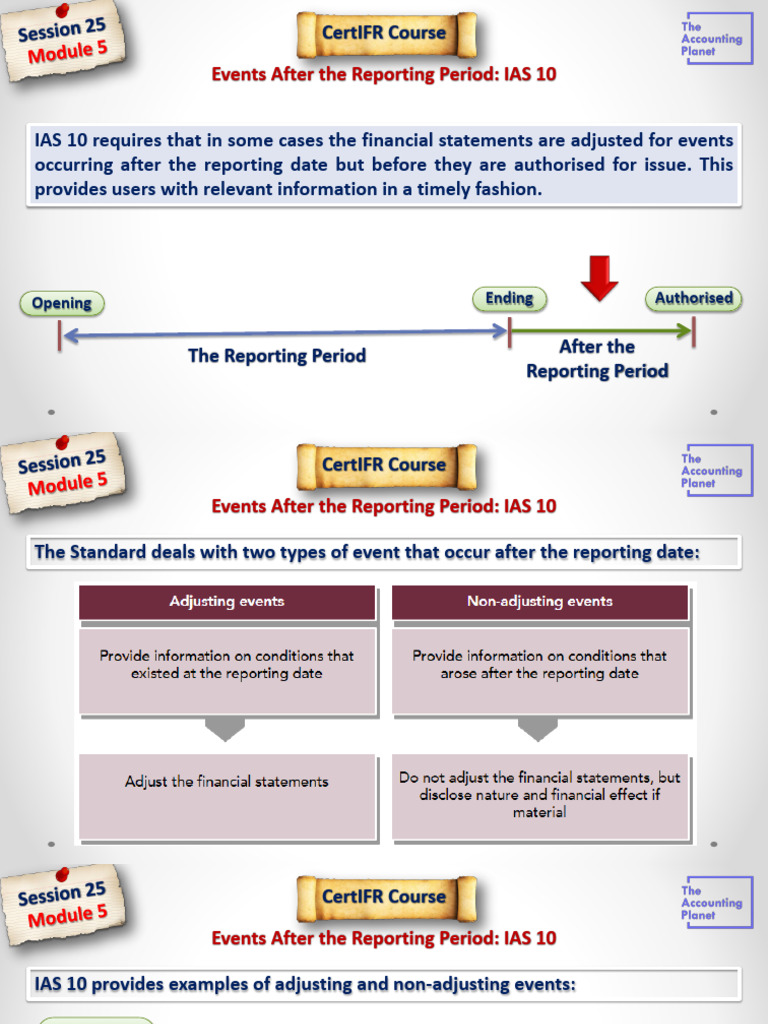 CertIFR S25 IAS10 | PDF | Going Concern | Business