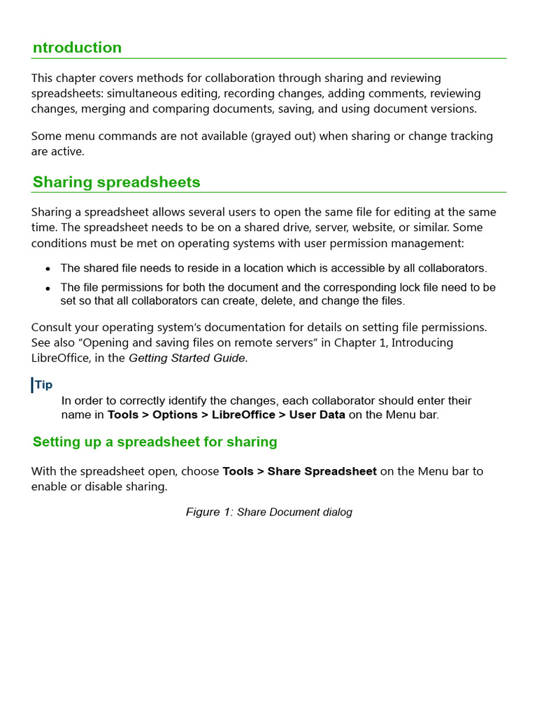 Sharing and Collaborating on Spreadsheets | PDF | Spreadsheet ...