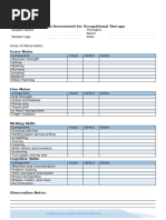 Occupational Therapy Evaluation Report | PDF