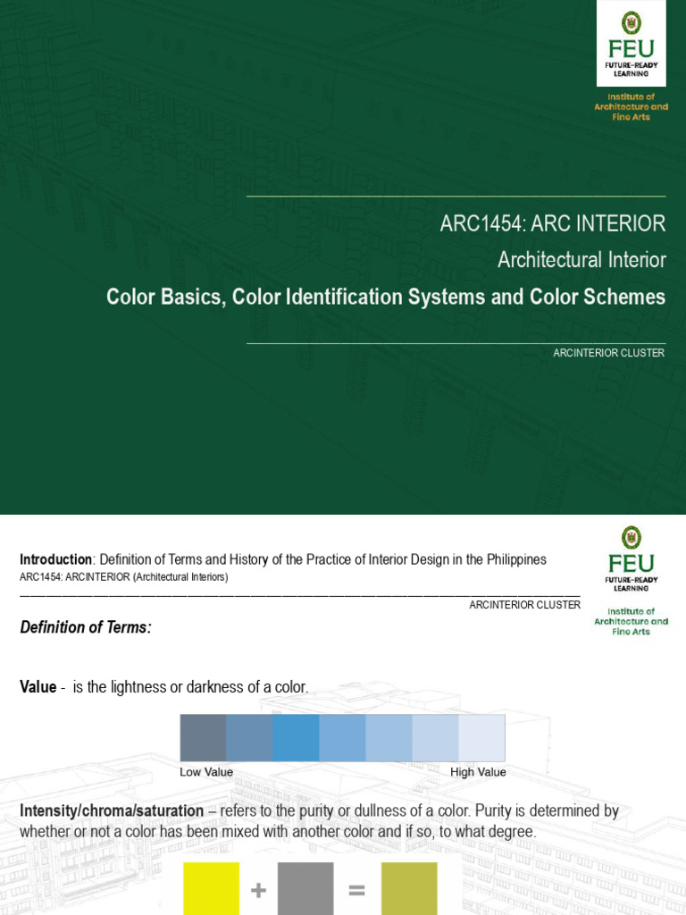 W7 - Arc1454 Color Basics and Identification Systems | PDF | Color ...