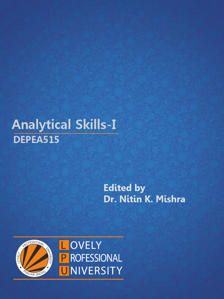 8560 Depea515 Analytical Skills-I | PDF | Multiplication | Numbers