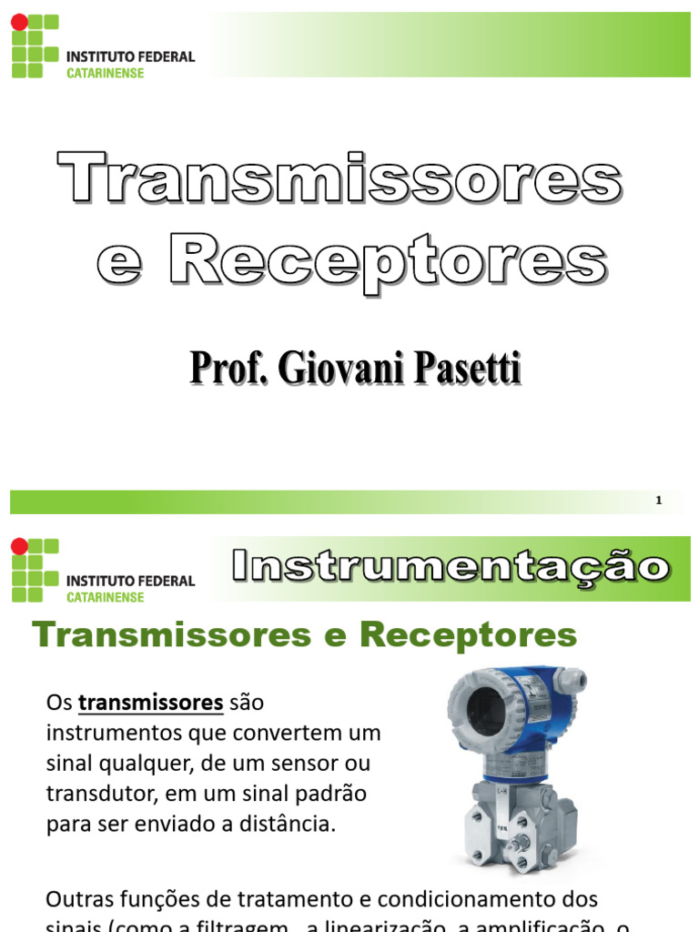 Instrumenta o - Parte 2 - Transmissores e Receptores | PDF ...