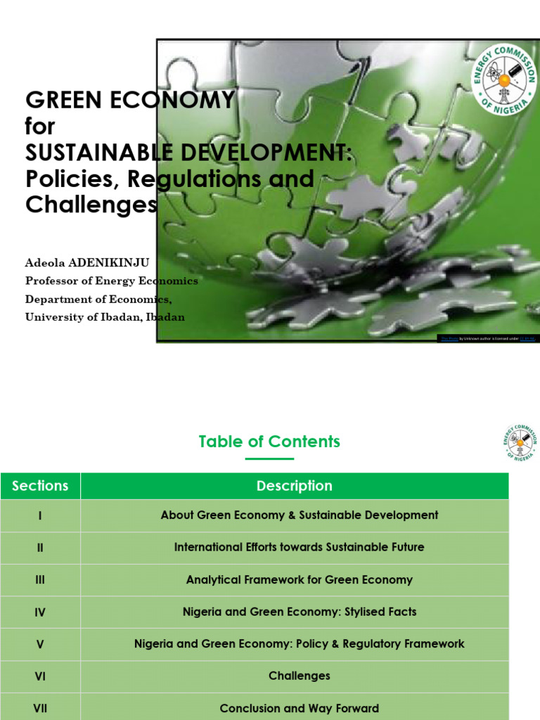 Green Economy Policies for Nigeria's Development | PDF | Green Economy ...