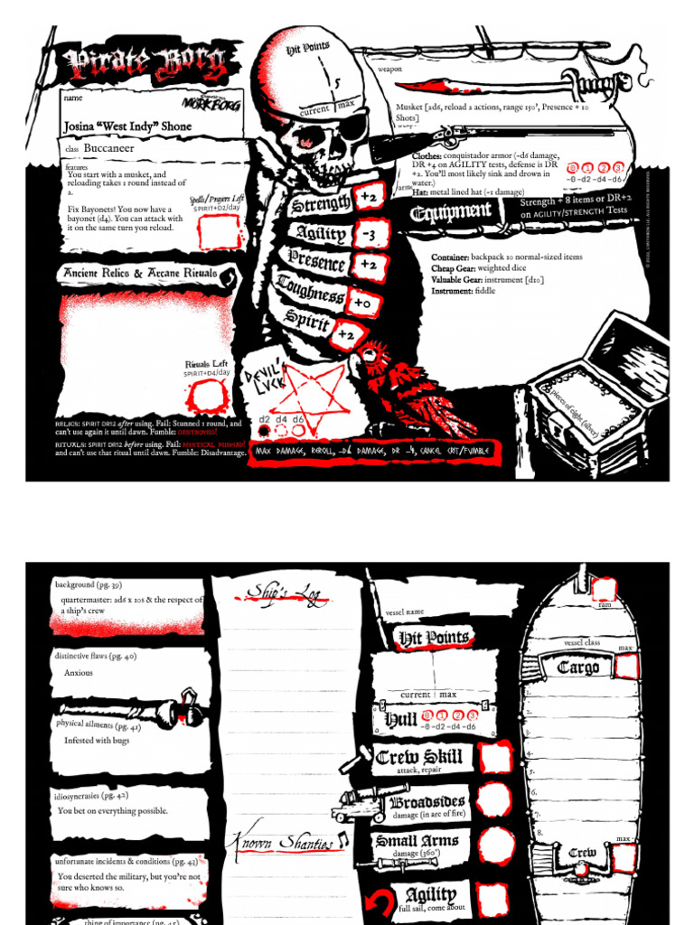 Limithron's Pirate Borg Character Generator2 | PDF