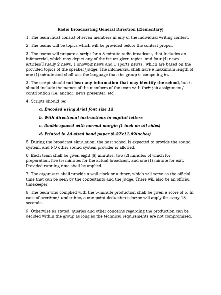 Radio Broadcasting General Direction | PDF | News