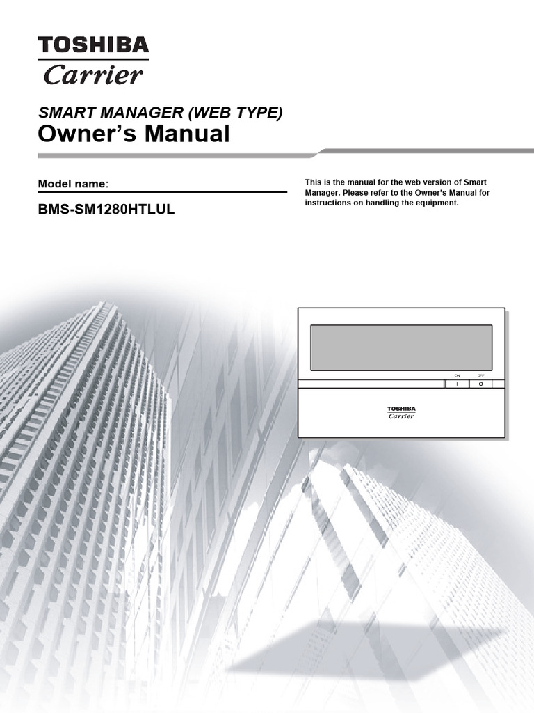 Smart Manager Manual for BMS-SM1280HTLUL | PDF | Menu (Computing) | Air ...