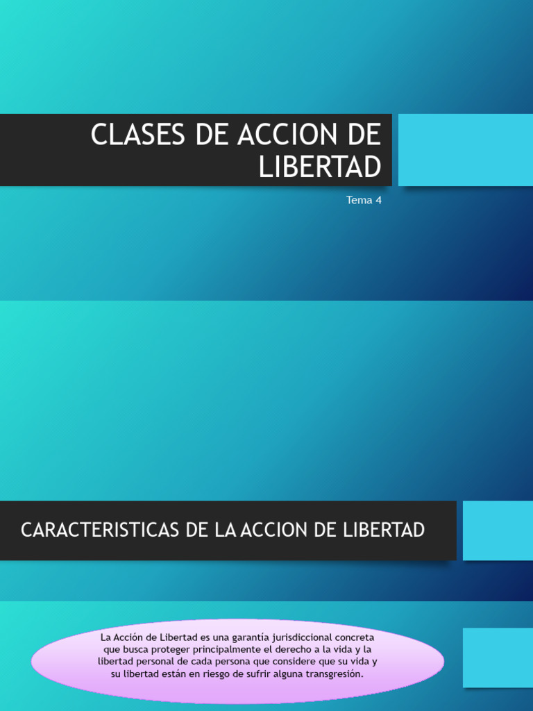 Clases de Accion de Libertad | PDF