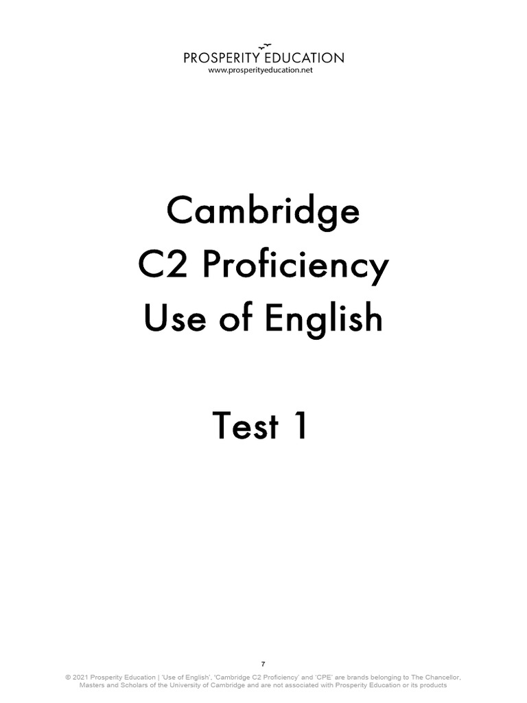 Use of English C2 Book 2 - Test 1 | PDF