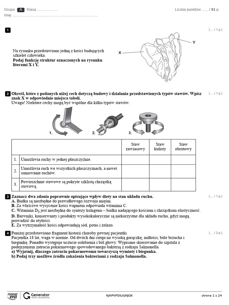 Układ Ruchu Test Ekowydruk | PDF