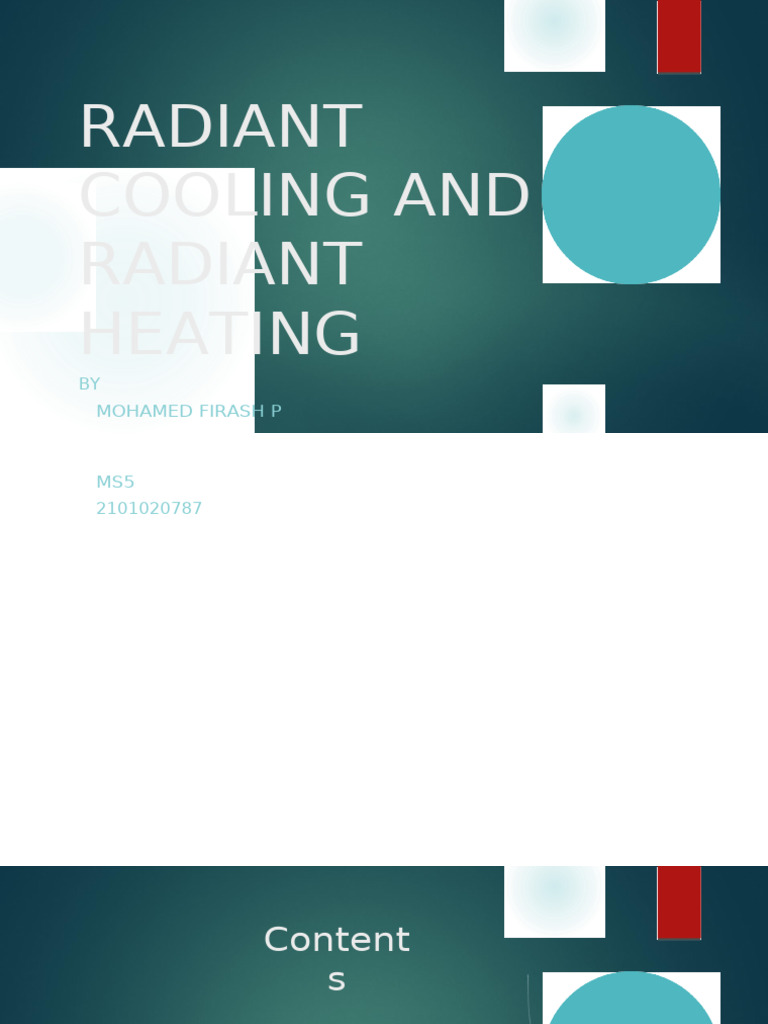 Radiant Heating and Cooling System | PDF | Physical Chemistry ...