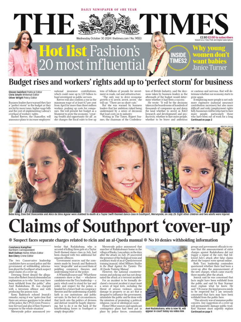 The Times - 30 October 2024 Freemagazines Top | PDF | Theft | Police