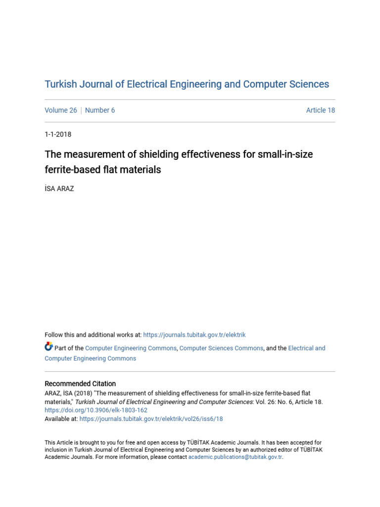 Shielding Effectiveness of Ferrite Materials | PDF | Electromagnetic ...