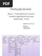 planificação semanal - 1º ano - A descoberta de si mesmo.