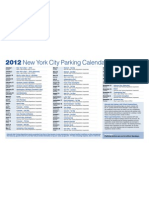 2012 Parking Calendar