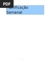 planificação semanal - 1º ano - À descoberta de si mesmo