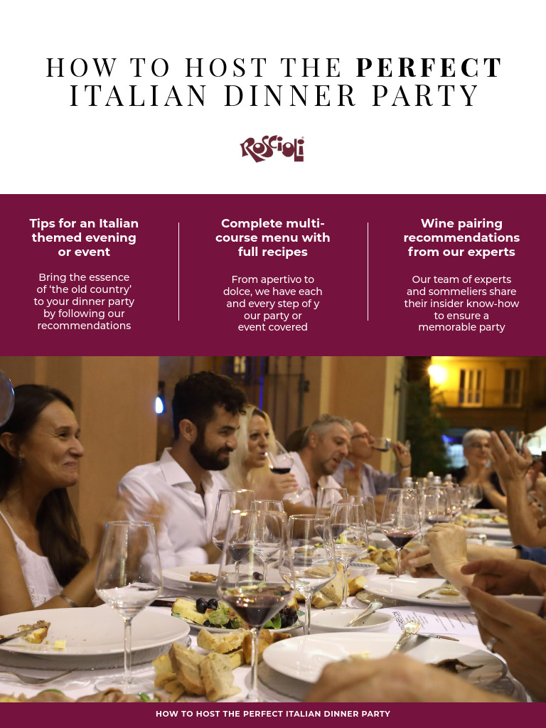 Howto Hostan Italian Dinner Party Spring 2022 | PDF | Wine | Fermented ...