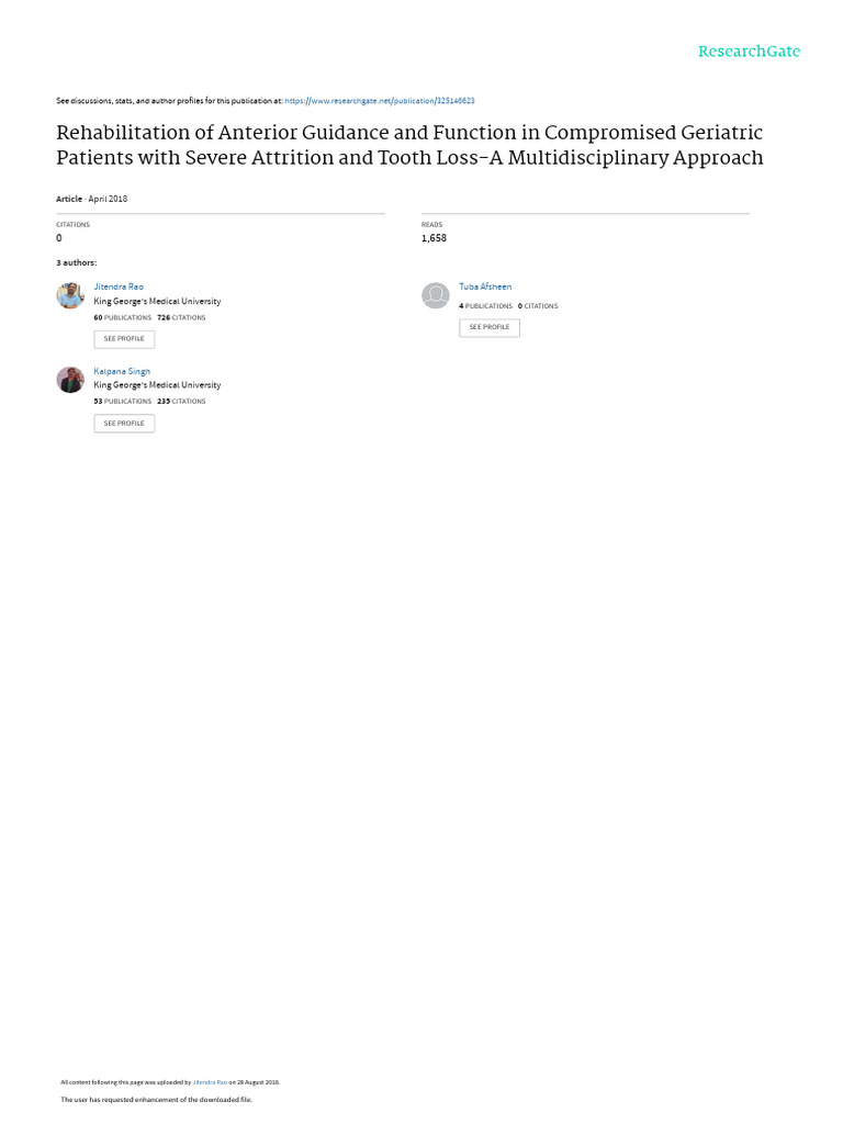 Art I Cale Case Report Muli | PDF | Dentures | Dental Anatomy