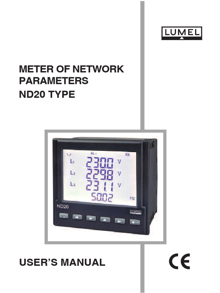 Meter of Network Parameters Nd20 Type | PDF | Ac Power | Personal Computers