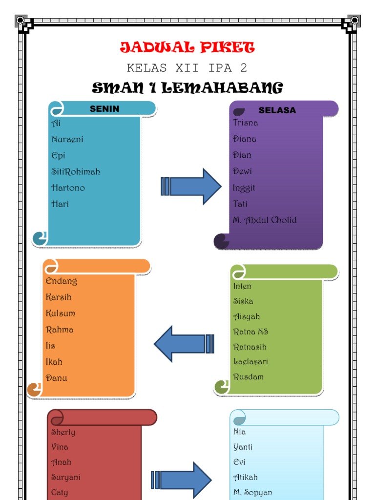 JADWAL PIKET
