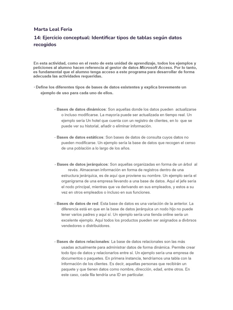 Marta Leal Feria 14_ Ejercicio conceptual_ Identificar tipos de tablas