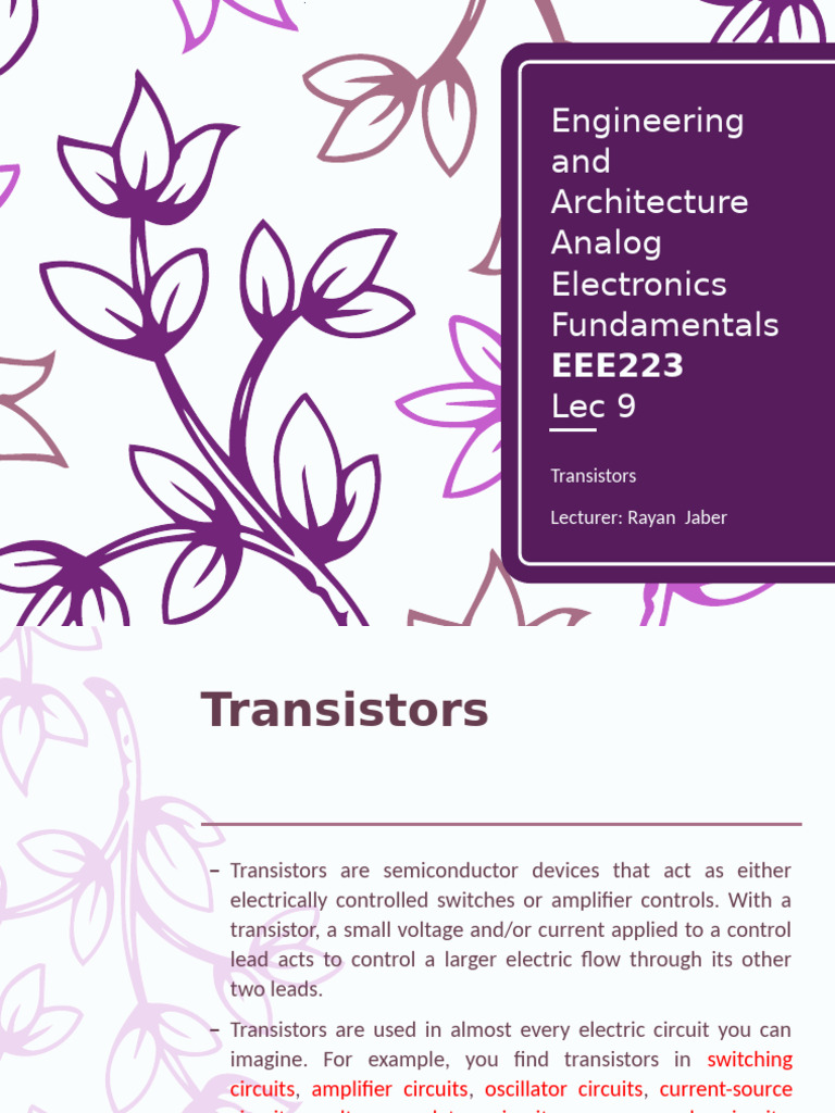 Elec 9 | PDF | Bipolar Junction Transistor | Transistor