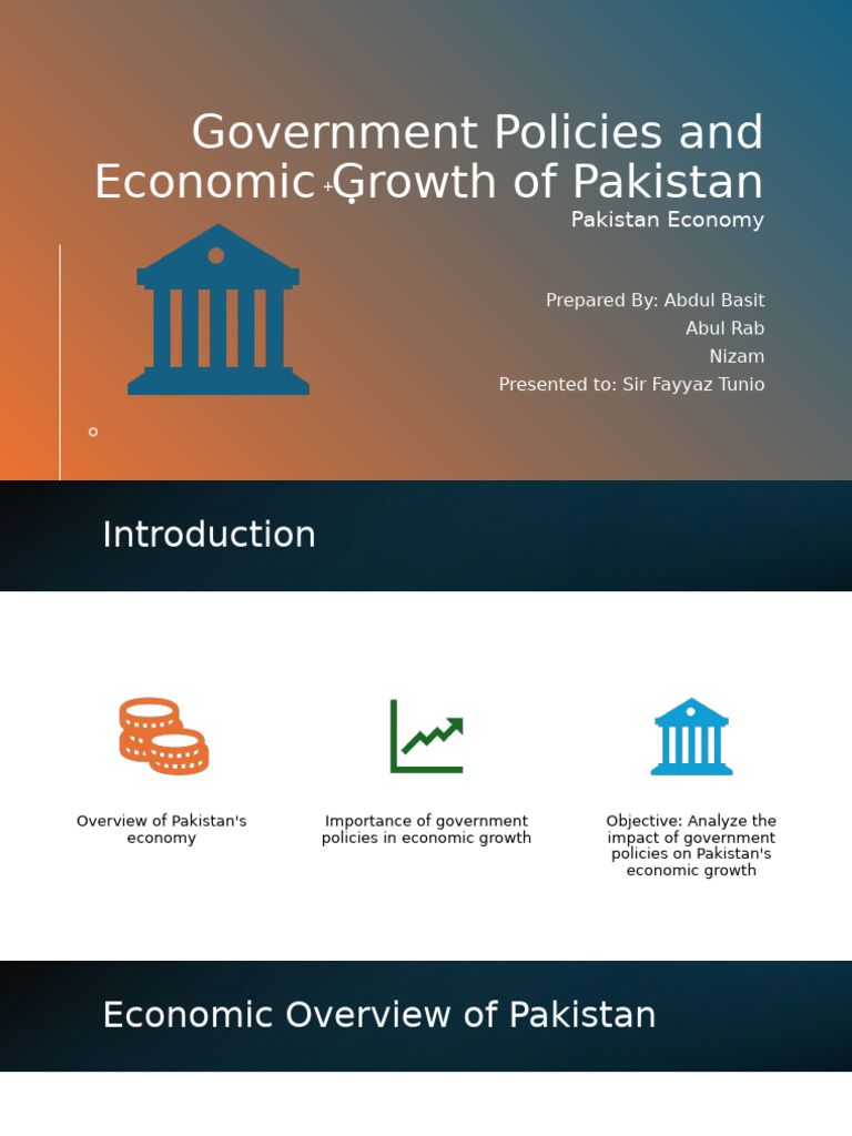 Government Policies and Economic Growth of Pakistan-1 | PDF | Fiscal ...