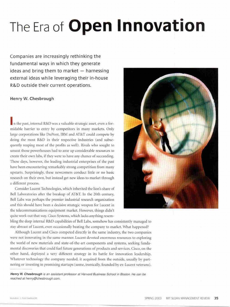 Chesbrough - 2003 - The Era of Open Innovation | PDF