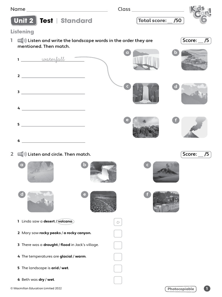 KC6 Tests U02 Standard | PDF | Desert | Glacier