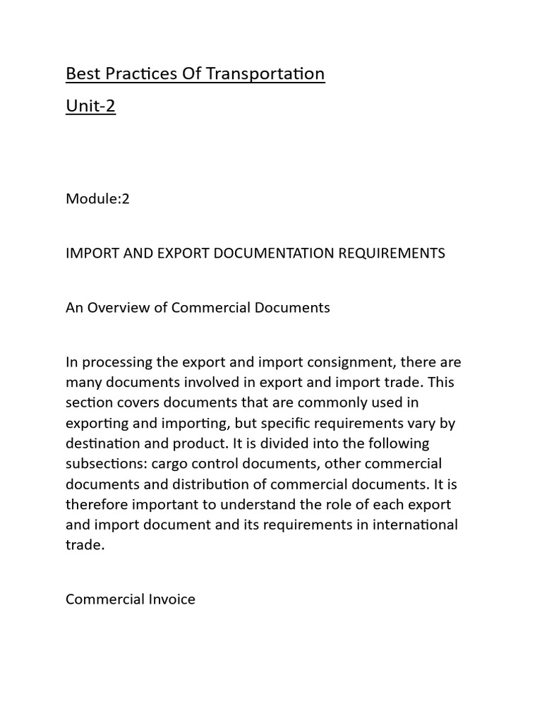 Import and Export Documentation Guide | PDF | Bill Of Lading