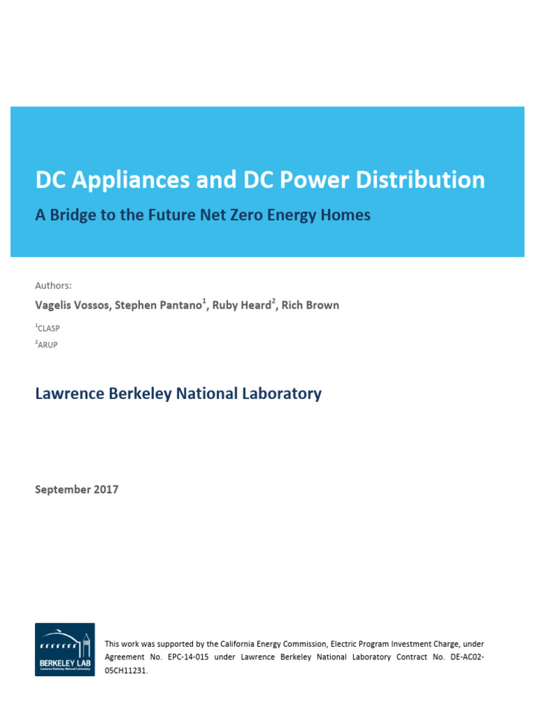 DC Appliances for Net Zero Homes | PDF | Power Supply | Photovoltaics
