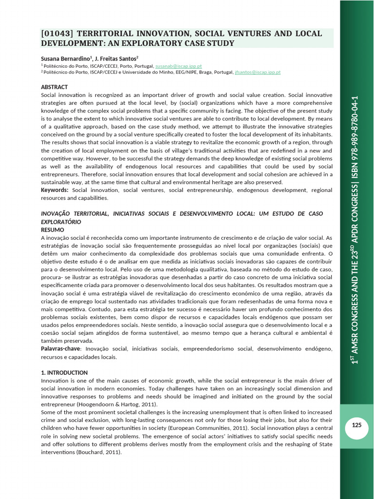 Social Innovation and Local Development | PDF | Entrepreneurship ...