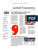 SABR Asian Baseball Committee - Newsletter, January 2012