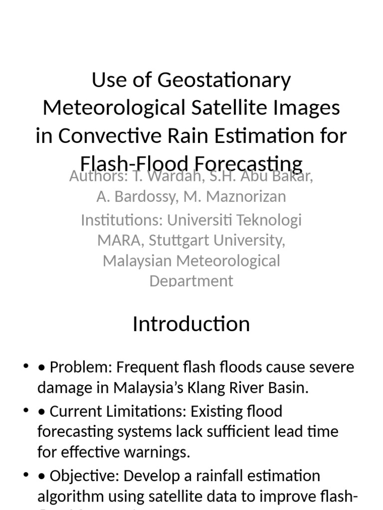 Satellite-Based Flash Flood Forecasting | PDF | Weather Forecasting | Rain