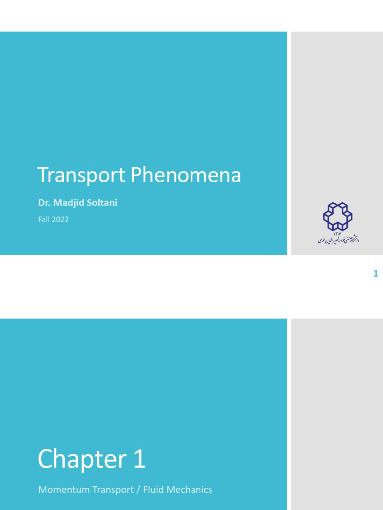 Transport Phenomena - Fall 2022 - File #2 | PDF