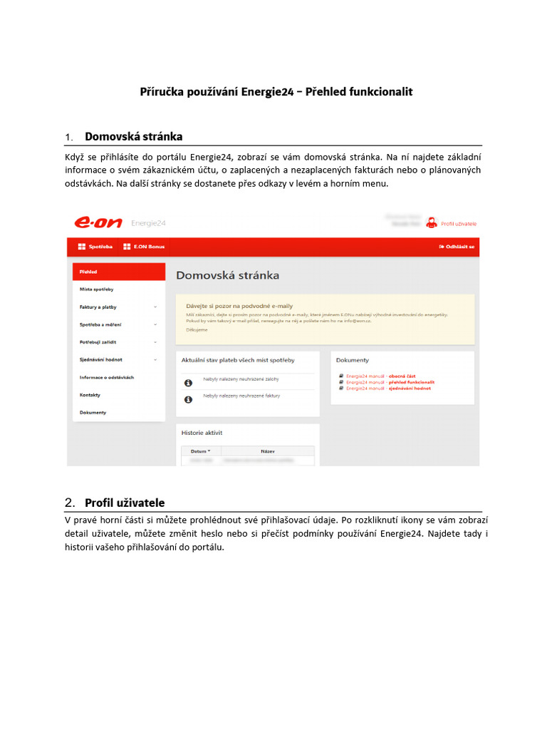 Energie24 Prehled Funkcionalit v03 | PDF