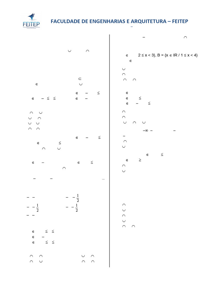 Intervalos Pdf Matemática Conceitos Matemáticos
