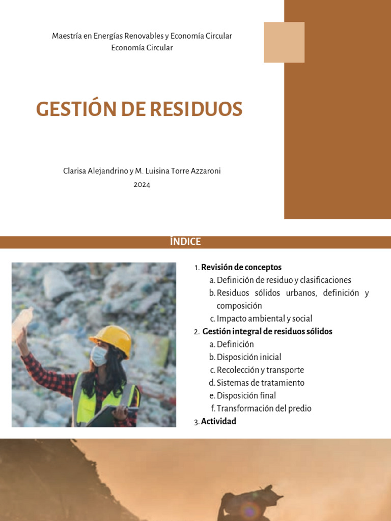 Gestión de Residuos y Economía Circular | PDF | Vertedero | Gestión de ...