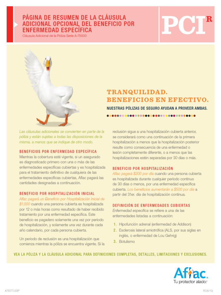 Cancer Rider Enfermedades Especificas | PDF | Póliza de seguros ...