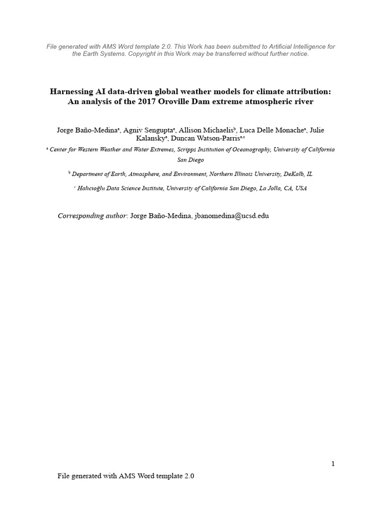 Harnessing AI Data-Driven Global Weather Models For Climate Attribution ...