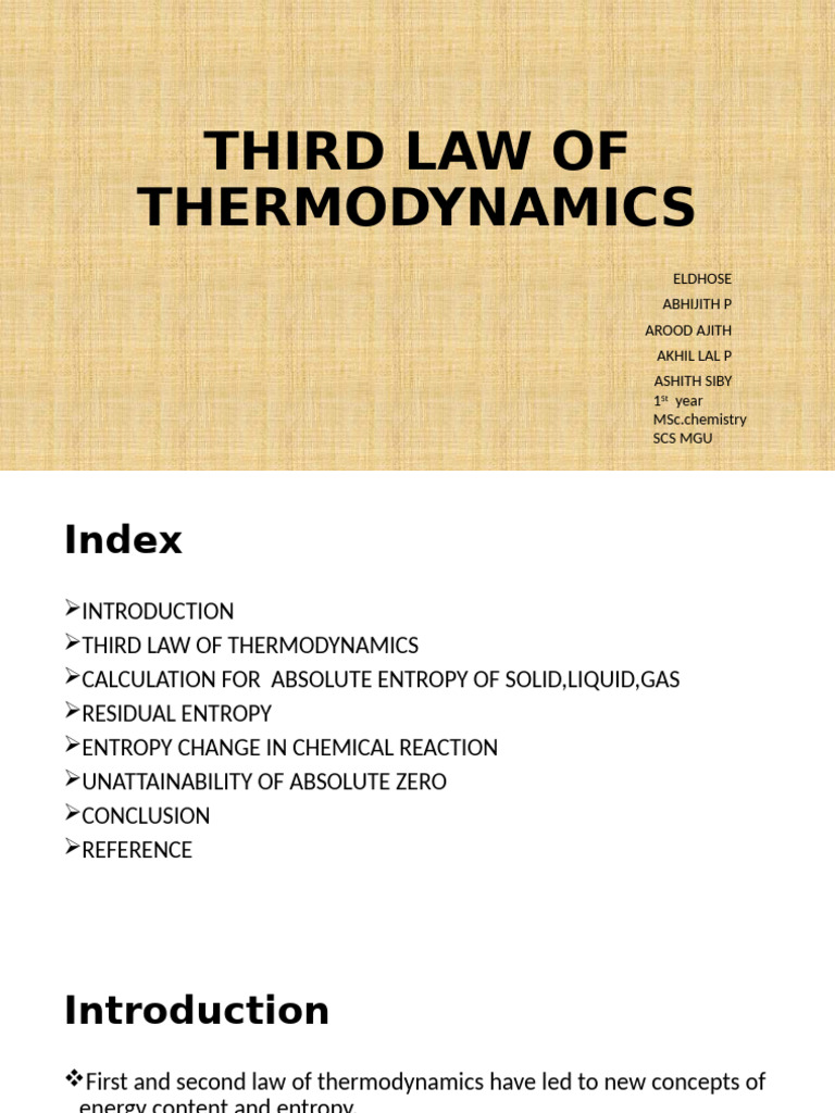 Understanding the Third Law of Thermodynamics | PDF | Temperature | Entropy