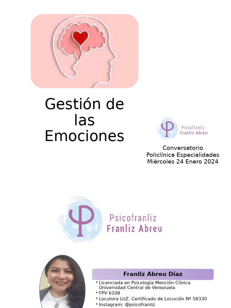 Gestion de Emociones | PDF | Las emociones | Placer