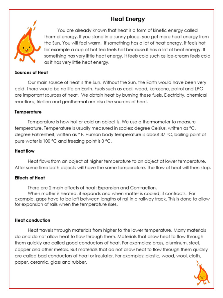 HeatEnergyReadingScience-1-3 | PDF | Temperature | Heat