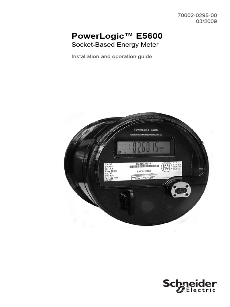Powerlogic™ E5600: Socket-Based Energy Meter | PDF | Integer (Computer ...