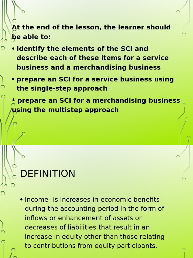 Lesson 5 Income Statement | PDF | Expense | Income