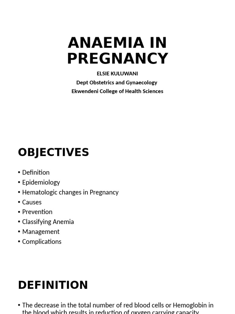 Anaemia in Pregnancy | PDF | Anemia | Diseases And Disorders